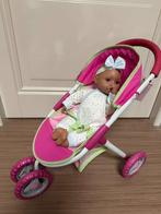 Poppenbuggy met pop, Ophalen of Verzenden, Zo goed als nieuw, Babypop