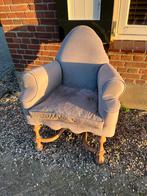 Vintage stoel met eiken onderstel, Ophalen, Gebruikt, Minder dan 75 cm, 50 tot 75 cm