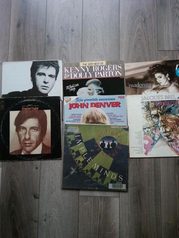 Diverse LP's: Cohen, Rogers/Parton, Denver, Simple Minds beschikbaar voor biedingen