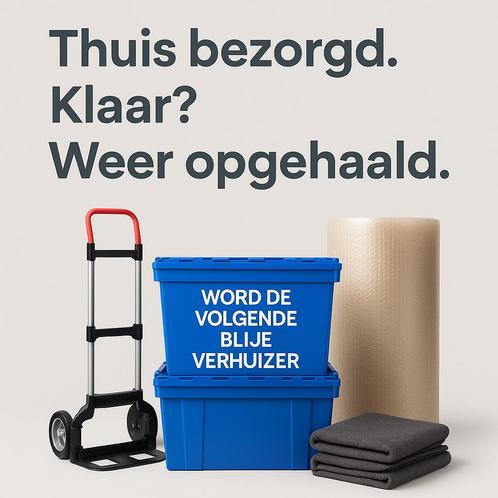 Verhuis pakket te huur – Kratten + Wagens – Gratis bezorging, Diensten en Vakmensen, Verhuizers en Opslag, Verhuizen binnen Nederland