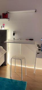 NORBERG Klaptafel - Wandmontage - Wit, Ophalen, Zo goed als nieuw