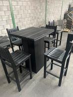 Tafel met stoelen van douglas hout, Ophalen of Verzenden, Rechthoekig, Hout