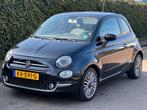 Fiat 500 Twinair Turbo 80pk 2016 Zwart airco/carplay/pano!, Voorwielaandrijving, Leder en Stof, Origineel Nederlands, Bedrijf