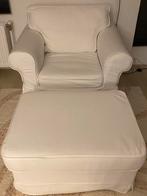 IKEA Ektorp fauteuil + voetenbank ektorp, Ophalen, Eenpersoons, 75 tot 100 cm, Zo goed als nieuw