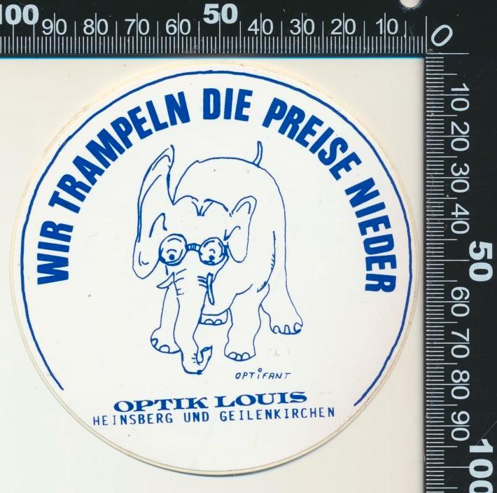 Sticker: Optik Louis - Heinsberg - Geilenkirchen, Verzamelen, Stickers, Zo goed als nieuw, Bedrijf of Vereniging, Verzenden