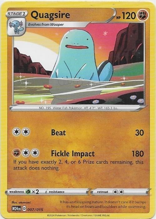 Pokemon Promo,  Quagsire [m24] 7, Verzenden, Nieuw, Losse kaart