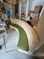 Bank Winkelruimte Zitbank Eethoek Hout Groen Ronde Bank, Gebruikt, 300 cm of meer, 75 tot 100 cm, Ophalen