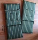 2 Tuinstoel kussens groen met hoge rug nog als NIEUW, Tuin en Terras, Tuinmeubel-accessoires, Ophalen, Nieuw