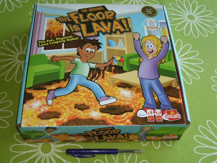 The floor is lava! -  actiespel met ongebruikte inhoud, Hobby en Vrije tijd, Gezelschapsspellen | Overige, Zo goed als nieuw, Een of twee spelers