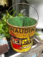 Antiek groot oud verfblik uit Marseille heel mooie patina, Ophalen of Verzenden