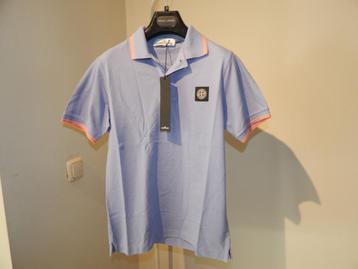 Stone Island paarse polo oranje accenten Nieuw S beschikbaar voor biedingen