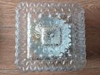 Vintage vierkante plafonnière jaren 70, Huis en Inrichting, Lampen | Plafondlampen, Ophalen of Verzenden, Zo goed als nieuw