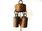 Windgong met 4 bellen en een houten kraal deurbel bel gong, Ophalen of Verzenden