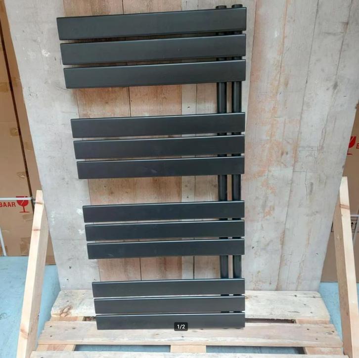 Badkamerradiator 120x60cm handdoek radiator mat zwart nr35, Huis en Inrichting, Woonaccessoires | Overige, Nieuw, Ophalen of Verzenden