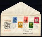 Nederland FDC nr. 9 Zomerzegels 1952 beschreven, Postzegels en Munten, Postzegels | Eerstedagenveloppen, Ophalen of Verzenden