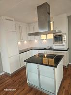 Witte Hoekkeuken met Kookeiland, Huis en Inrichting, Keuken | Complete keukens, Gebruikt, Wit, Hoekkeuken, Graniet of Steen
