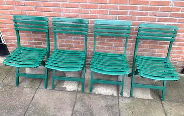 4 Lerolin (Made in Italy) kunstof tuinstoelen inklapbaar beschikbaar voor biedingen