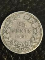 25 Cent 1905 - Koningin Wilhelmina, Postzegels en Munten, Munten | Nederland, Zilver, 25 cent, Ophalen of Verzenden, Koningin Wilhelmina