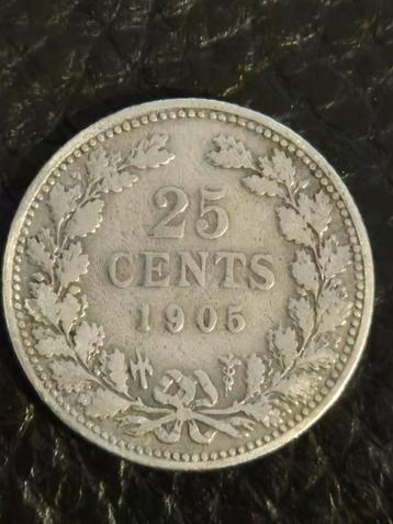 25 Cent 1905 - Koningin Wilhelmina beschikbaar voor biedingen