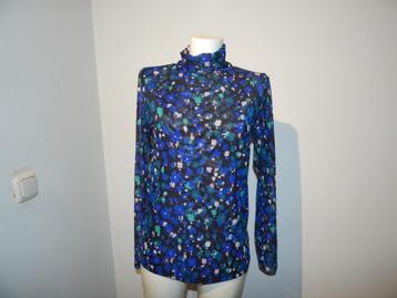 Fabienne Chapot kolletje kobalt blauw met bloemetjes M beschikbaar voor biedingen