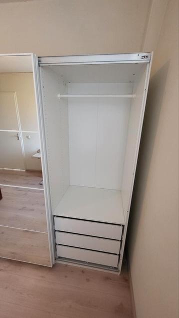 Witte Pax kledingkast met spiegeldeur IKEA - afbeelding 3