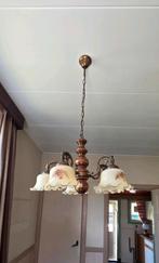Antieke lamp met 5 kappen zie foto., Ophalen of Verzenden