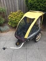 kid car fietskar 2 kinderen met hoes ideaal, Fietsen en Brommers, Fietsaccessoires | Aanhangers en Karren, Ophalen, Gebruikt, Kinderkar