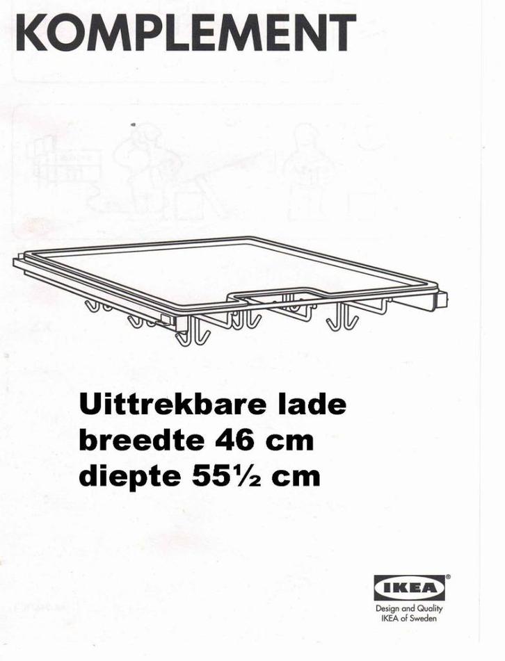 Uittrekbare lade Komplement  inbouwbreedte 46 cm, Huis en Inrichting, Kasten | Kledingkasten, Nieuw, Minder dan 100 cm, Minder dan 50 cm