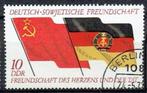 DDR 1972 Vriendschap Sovjet Unie vlaggen, Plaats of Gebouw, Ophalen, Gestempeld