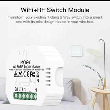 Moes Smart WiFi+RF Schakelmodule zigbee 3 stuks beschikbaar voor biedingen