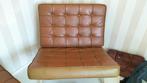 Replica Barcelona stoel met hocker,  kleur cognac, Ophalen, Gebruikt, Eenpersoons, Minder dan 150 cm