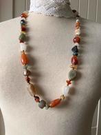 Mooie vintage multicolor ketting met edelstenen, Ophalen of Verzenden, Zo goed als nieuw, Steen of Mineraal