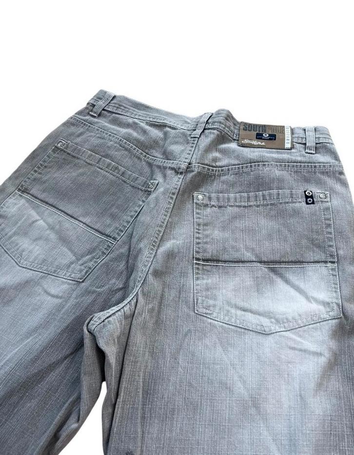 Southpole Jesse Pinkman Baggy gray black tabs jeans hiphop, Kleding | Heren, Broeken en Pantalons, Zo goed als nieuw, Maat 56/58 (XL)