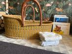 Mozesmand incl matras Stevig rieten babybedje(nieuw: €250,-), Ophalen of Verzenden, Zo goed als nieuw, Rug, Draagzak