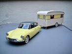 Citroen DS 19 met caravan Digue Panoramic geel Norev 1:18, Hobby en Vrije tijd, Modelauto's | 1:18, Ophalen of Verzenden, Nieuw