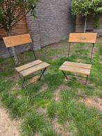 Franse klapstoeltjes - set van 2, Ophalen, Gebruikt, Twee, Bruin