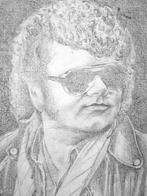 Potloodtekening van Andre Hazes. A3 handgetekend., Antiek en Kunst, Ophalen of Verzenden