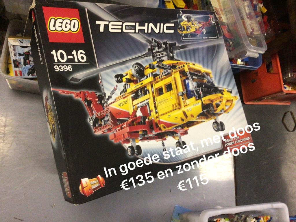 Lego Technic Reddingshelikopter 9396, Ophalen, Zo goed als nieuw, Complete set, Lego