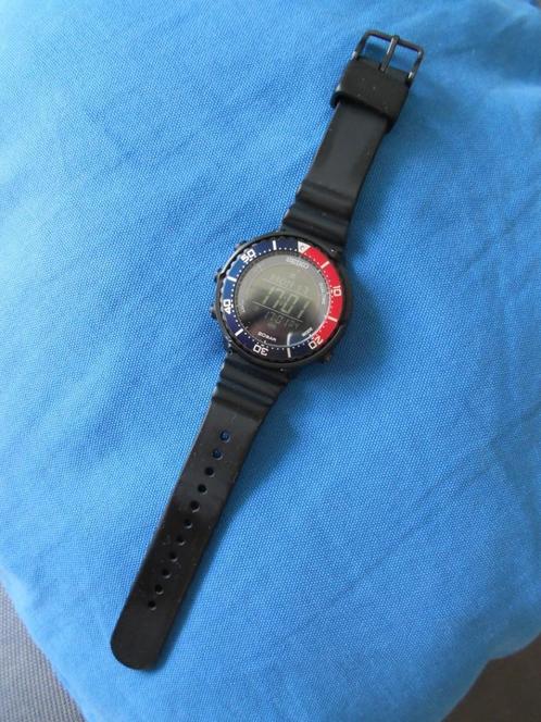 SEIKO solar heren horloge Digital Tuna, Sieraden, Tassen en Uiterlijk, Horloges | Heren, Gebruikt, Polshorloge, Seiko, Kunststof
