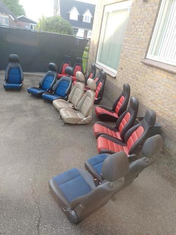 Mazda Mx5 stoelen nieuw leer zwart rood beschikbaar voor biedingen