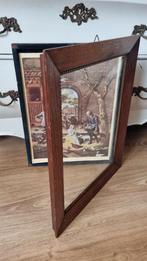 Schaduwdoos/Vitrinekast met Prent van Jan Steen ., Antiek en Kunst, Kunst | Schilderijen | Klassiek, Ophalen of Verzenden