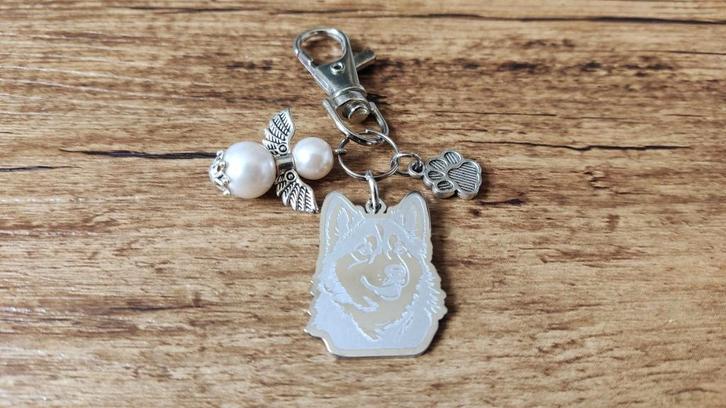 Tashanger Alaska malamute RVS met beschermengeltje, Sieraden, Tassen en Uiterlijk, Tassen | Damestassen, Nieuw, Handtas, Overige kleuren