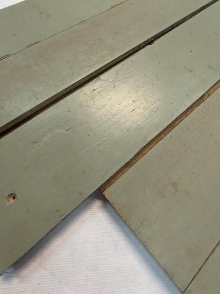Partij sloophout, meubelhout, geverfd hout, lichtgroen, Doe-het-zelf en Verbouw, Hout en Planken, Gebruikt, Plank, Vuren, Minder dan 200 cm