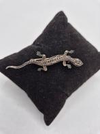 Vintage Zilveren Broche Hagedis, 4 tot 7 cm, Gebruikt, Ophalen of Verzenden, Zilver