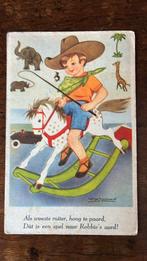 Willy Schermele. Ruiter hoog te paard met zweep,Kinderkaart, Ophalen of Verzenden, 1940 tot 1960, Gelopen, Kinderen