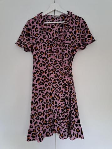 Mooi roze jurkje met panterprint maat XS / 34 merk Pigalle beschikbaar voor biedingen