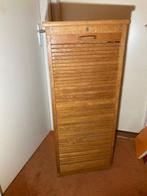 Eeka Vintage Roldeurkast Eiken Design 1950, Huis en Inrichting, Kasten | Roldeurkasten en Archiefkasten, Ophalen, Minder dan 50 cm