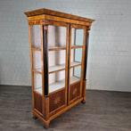 25154E Vitrine Boekenkast Biedermeier 1820 Kersen, Ophalen, 100 tot 150 cm, Zo goed als nieuw, 150 tot 200 cm