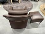 Leolux Paian Fauteuils bruin senso leer Design stoel, Huis en Inrichting, Fauteuils, Leolux, Ophalen of Verzenden, Zo goed als nieuw