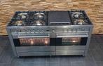 🔥Luxe Fornuis Boretti 150 cm rvs 7 pit Coupe de Feu  2 oven, 60 cm of meer, 5 kookzones of meer, Vrijstaand, 90 tot 95 cm